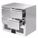 Tavolo refrigerato PREMIUM - 900x700mm - Statica - 220 L - con 4 cassetti