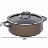 WMF | Fusiontec Mineral - Frying pot - Ø 280mm - incl. glass lid - Dark Brass