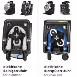 Durchschubspülmaschine - Digital - 7,1 kW - inkl. Zulauftisch links & Auslauftisch rechts - mit Reiniger- & Klarspülerpumpe