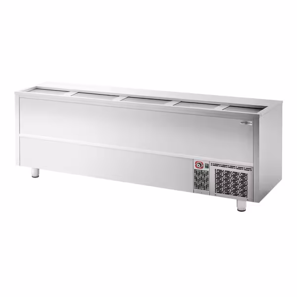 Flessenkoeler bovenlader - RVS - 800L