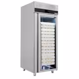 Bäckerei-Kühlschrank Edelstahl PREMIUM - EN 600x800 - 850 Liter - mit 1 Glastür