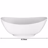 (2 pcs) SELTMANN WEIDEN | Oval Porcelain Bowl – Meran Steak & More – 210×180 mm – White