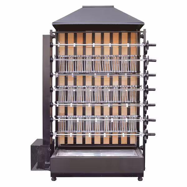 Commercial Charcoal Chicken Rotisserie Oven - with 7 Skewers for up to 35 chickens