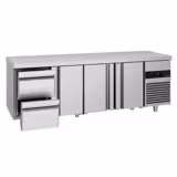 Commercial Counter Fridge PREMIUM - 2330x700mm - with 3 doors - 2 drawers - capacity 632 litres