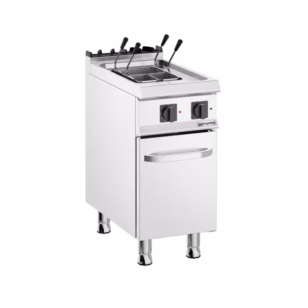 Cuiseur à pâtes électrique – 22 L – 9 kW – incl. soubassement avec 1 porte