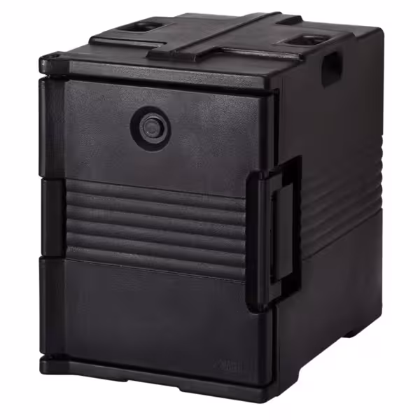 CAMBRO | ULTRA PAN CARRIER® - Insulated Food Carrier – 57 L – 4× GN 1/1 (100 mm) – Black – Patented door vent; Airtight seals