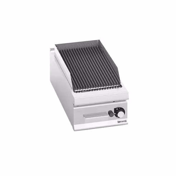 Gas lavasteengrill - 9,0kW - 400mm - Vast grillrooster - Tafelmodel - 900mm diep - RVS