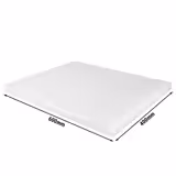 Tábua de corte antiderrapante - 600x400mm - Espessura: 20mm - Conforme HACCP - Polietileno de alta densidade (HDPE) - Branco