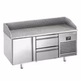 Pizzawerkbank PREMIUM PLUS - 1490x700mm - met granieten werkblad - met 1 deur & 2 laden