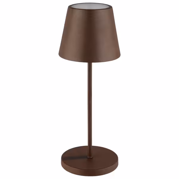 Tafellamp - MERLE - Mini - LED - oplaadbaar - draadloos - IP54 - dimbaar in 3 standen - Ø110mm - Roest