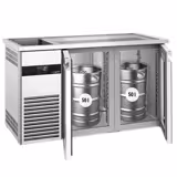 Comptoir de bar réfrigéré PREMIUM - 1550x700mm - 2 portes vitrées