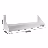 Wandbord für Behälter 5x GN 1/6 - 1000x300mm - inkl. Schienen