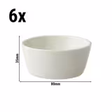 (6 pcs) Dessert Bowl - Lux - Porcelain - 100ml - round - Ø 80mm - Ivory