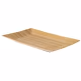 (6 uds) Bandeja de autoservicio - Melamina - BAMBOO - 345x215mm - Altura: 30mm - Blanco/Beige - apilable - apta para lavavajillas