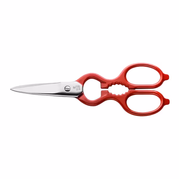 ZWILLING | Multi-Purpose Kitchen Scissors – 200 mm - Stainless Steel - Bottle & Lid Opener - Red