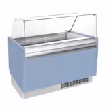 Ice Cream Serve Over Counter | LIAM - 1310mm - with LED lighting - for 10+10 x 5 litres Napoli pans - Light Blue - Static cooling