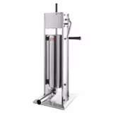 Máquina manual para rellenar salchichas y churros - 3 litros - acero inoxidable - incl. 4 accesorios para rellenar salchichas y 3 accesorios para churros