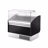 Vitrine à glace LEVI – 1310 mm – refroidissement statique – pour 7+7 bacs à glace de 5 litres – Noir