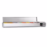 Vitrina refrigerada de ingredientes Profesional PREMIUM - 1800x395mm - 8x GN 1/3 - Negro