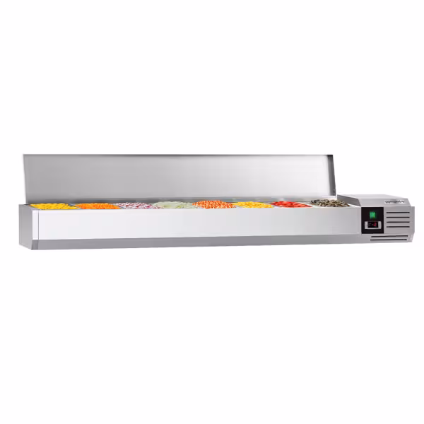 Countertop Prep Well / Refrigerated Topping Unit PREMIUM - 1800x395mm - 8x GN 1/3