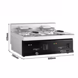 Electric Double deep Fryer - 10 +10 liters - 18 kW
