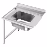 Lavastoviglie a capotta professionale - Elettronica - 8,7kW - con recuperatore di calore - con pompe dosatrici detergente & brillantante & pompa di lavaggio - cesto 50x50cm - con tavolo di alimentazione destra & tavolo di scarico sinistra
