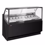 Vitrine à glace THEO – 1771 mm – refroidissement ventilé – pour 9 bacs à glace de 5 litres – Noir