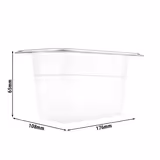 (6 pcs) Polypropylene Container - GN 1/9 - Translucent - 0.57 L - Height: 65 mm