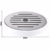 (6 pcs) Bowl - Stainless Steel & Melamine - 2-piece set - Ø 90mm - 95x95mm - Depth: 15mm - White