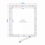 Edelstahl Tiefkühlzelle - 1800x2100mm - 5,13m³ - inkl. Lamellen