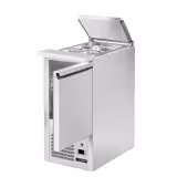 Saladette ECO - 450mm - 1 porta - con vano ingredienti per 1x GN 1/1, coperchio in acciaio inox