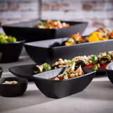 (6 pcs) Coupe - NERO - Mélamine - 100ml - carré - 85x85mm - Profondeur : 35mm - Noir - lot de 6