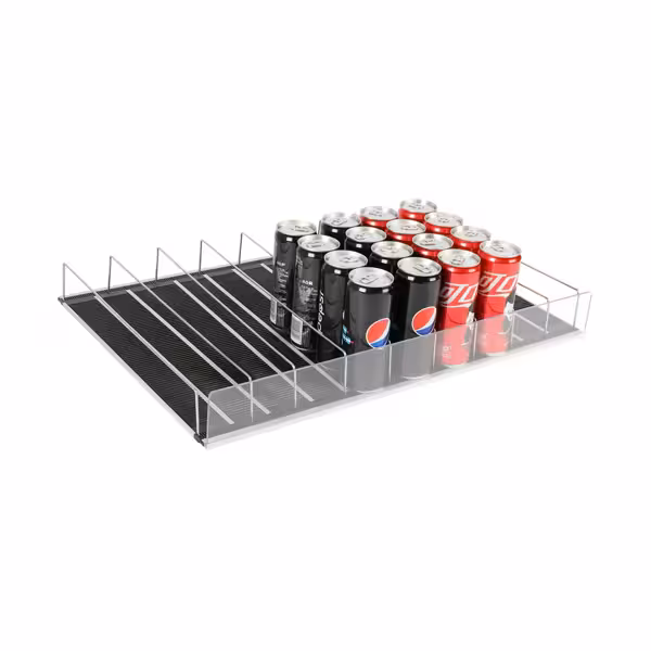(5 pcs) Grille de présentation pour boissons - Acrylique & inox - 490x442x75mm - pour WKBL300 & WTBL300 - 9 compartiments