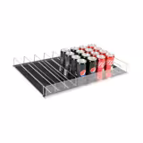 (5 pcs) Grille de présentation pour boissons - Acrylique & inox - 490x442x75mm - pour WKBL300 & WTBL300 - 9 compartiments