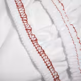 (10 pcs) Jersey Fitted Sheet - 200x200cm - White / Red