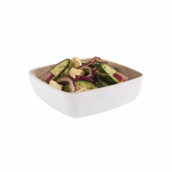 (6 stuks) Schaal - FRIDA - Melamine - 0,37L - vierkant - 125x125mm - stapelbaar - wit