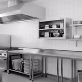 Nerezová nástěnná skříňka PREMIUM - 800x400 mm - bez křídlových dveří - výška 650 mm