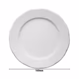 (12 stuks) CLASSICO - bord - vlak - porselein - Ø160mm - wit