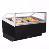 Lada na lody ADAM - 1700 mm - konwekcyjna - na 18 pojemników 5 L lub 12 pojemników 7 L - czarna