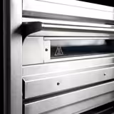 Elektrische pizzaoven (chamotte bakvloer) - 990x990x590mm - 2 kamers - 2x4 pizza’s Ø33cm - tot 400°C - Handmatig