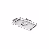 Edelstahl-Deckel GN 1/4 - mit Löffelaussparung