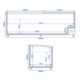 Commercial freezer island - 2500 mm - 594 litres
