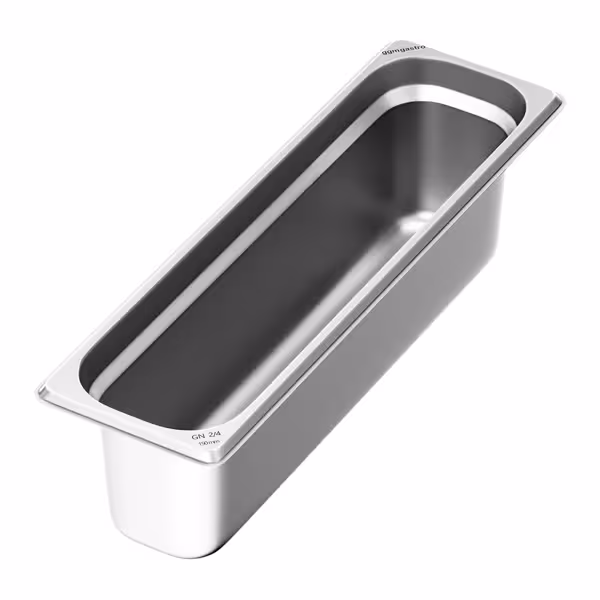 Bacinella GN in acciaio inox GN 2/4 - Altezza: 150mm