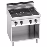 Fourneau électrique - 12,8kW - 4 foyers infrarouges - sur placard ouvert