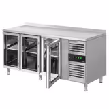 Koelwerkbank ECO - 1800x700mm - met 3 glazen deuren & achterwand