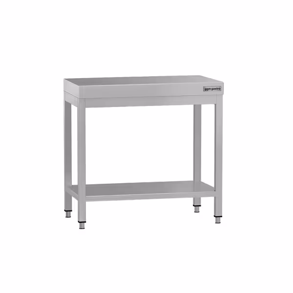 Table de travail en inox ECO – 700 × 700 mm – avec tablette inférieure