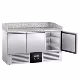 Commercial Pizza Prep Counter - Granite Top PREMIUM - 2300x700mm - with 5 doors