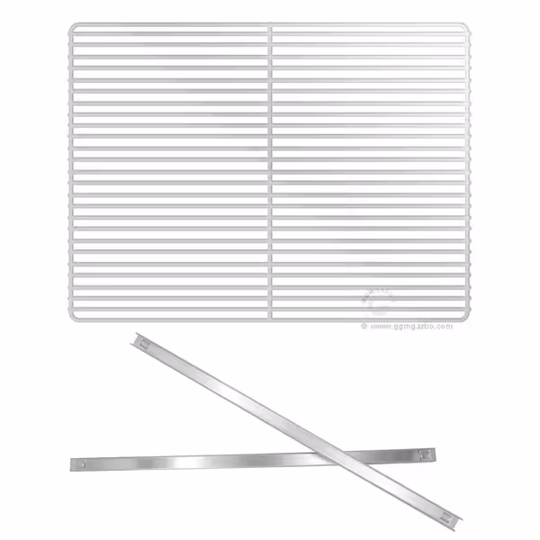 (2 pcs) Shelf Support Rails with Grid - 530mm - fits Preparation Tables ZWBTRF, BRF & BLF