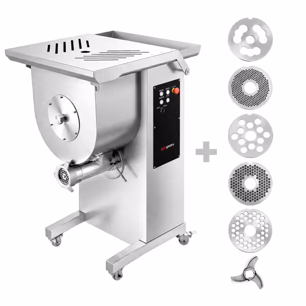 2-in-1 elektrische vleesmolen 32 met vleesmixer - 800-1000kg/h - capaciteit: 42 liter/30 kg - 3 kW