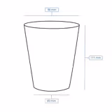 (500 pieces) Coffee to go paper cup - double walled - 300ml - 12 oz - Ø 90mm - white